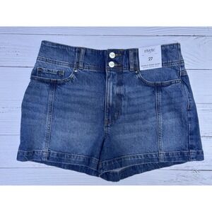 Rivete Denim High Rise Denim Shorts Womens Blue Cotton 2" Inseam Size 27P New